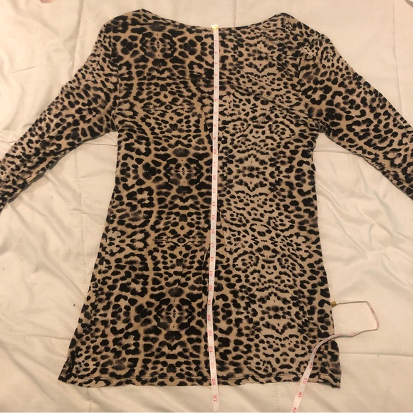 3/40$ Suzy Shier - Leopard Pattern 3/4 Sleeve - Picture 4 of 5